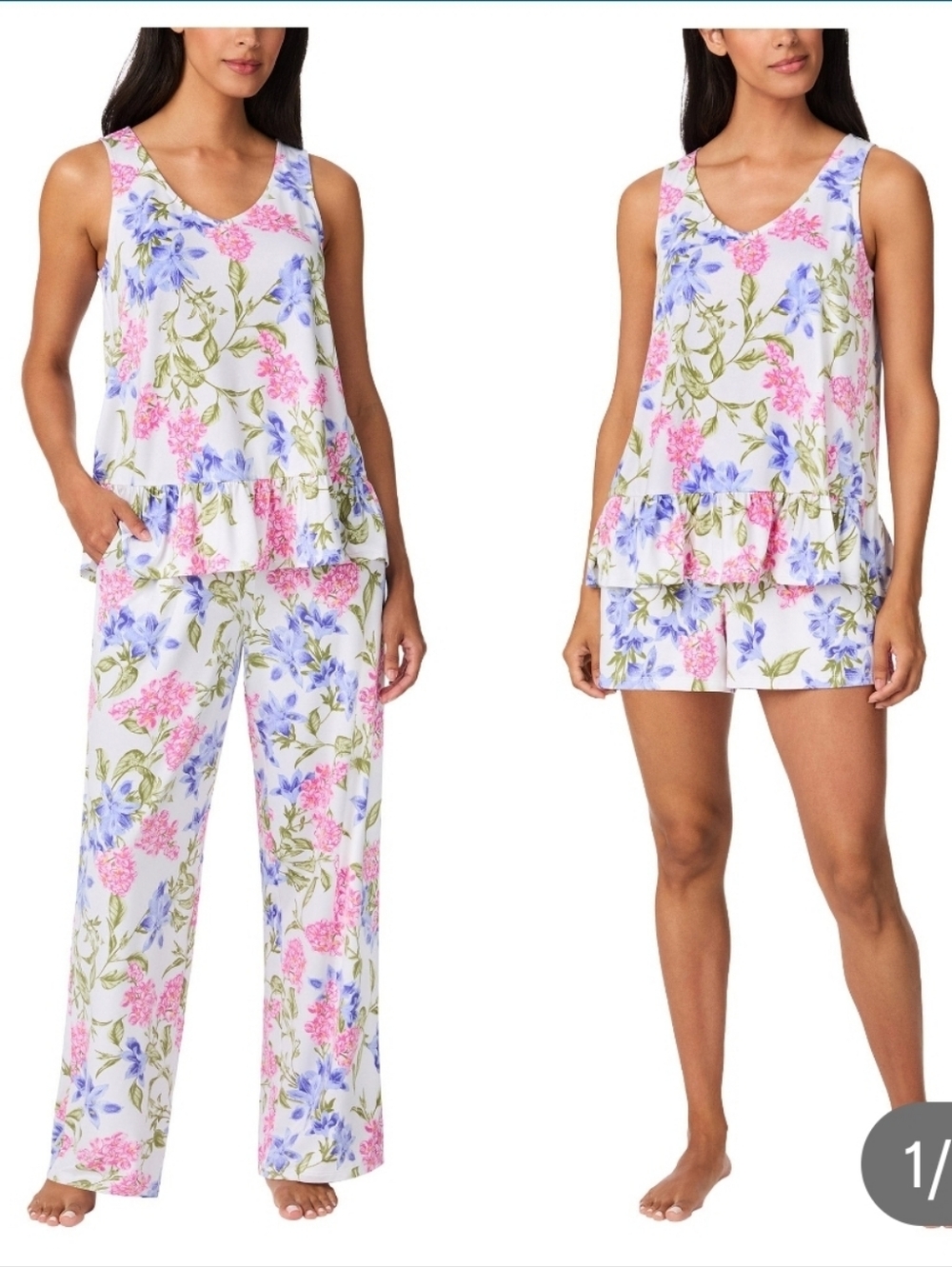 Tommy Bahama Ladies 3 Piece Ruffle Pajama Set